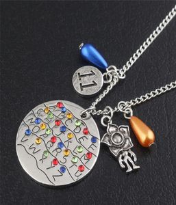 10pc Stranger Things Necklaces Montauk 11 Alphabet Light Wall Pendant with Crytal Lady Girl Choker Cosplay Accessories3736500