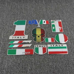 Autoaufkleber, Aluminium, Italien, Nationalflagge, Emblem, Abzeichen, Karosserie, Kotflügel, Kofferraum, Motorhaube, Aufkleber, Abziehbilder für Auto, Motor, modifiziertes Dekor, Zubehör