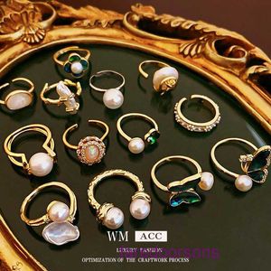 ファミリーTダブルリングTifannissm Rings Real GoldElectroplatedZircon Butterfly Open Ring Palace Style Indexury High Have Original Box