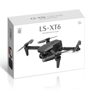 LSRC LS-XT6 Drone 4K HD Dual Lens Mini Drone WiFi 1080p Trasmissione in tempo reale Telecamere FPV Pieghevole RC Quadcopter Toy