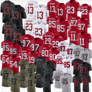 2024 Nowy Brock Purdy George Kittle Football Jerseys Christian McCaffrey Warner Nick Bosa Deebo Samuel Rice Montana Hufanga Aiyuk Young