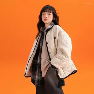 Casaco para baixo 10 12 anos meninas coreano inverno falso duas peças moda casual solto grandes jaquetas quentes