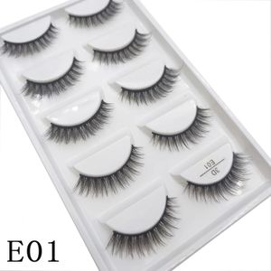 27 Style 5 Par 10/50/100 Boxar Natural 3D Mink False Eyelashes Makeup Fake Eye Lashes Faux Cils Make Up Beauty Maquiagem 240104