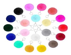 50-piece Set Pom Keychain y Faux Fur Pompoms with Tassels and Keyrings for Bag Charm Accessories 2202211087494