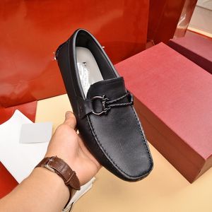 Loafers Designer Brand Elegant Men's Formal Shoes Designer Casual Dress Shoes Men Moccasins Wedding Luxury Social Shoe Mane Leather Loafers Storlek 6.5-12