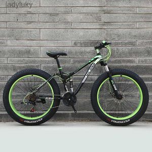 Fahrräder 27-Gang-Fahrrad Mountain Snow Bike Cross Bike Disc Fatbike 26 Zoll Snowmobile 4.0 Fat Tire Fahrrad Dual Shock Absorbers MTBL240105