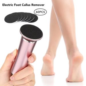 Electric Foot Callus Remover Care File Leg Heels Ta bort Dead Skin Pedicure Tool Set och ersättande sandpapper 240104