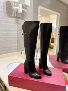 Botas acima do joelho novo layout retrô de latão para fazer botas da moda para senhoras idosas tamanho 35-39