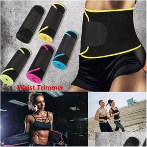 Waist Support Women Beauty Adjustable Trimmer Belt Sweat Wrap Tummy Stoh Fat Slimming Exercise Belly Drop Delivery Sports Outdoors A Dha2I