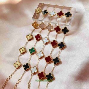 Trend fashion versatile jewelry good nice Van Four leaf clover bracelet ins design autumn and winter best friend five flower for women With Box Jun