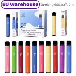 AB stok reçel kral duman vape puflar 600 2ml e-sıvı kapsüller 10 lezzetler tek kullanımlık sigara çin toptan vape 550mah pil 20mg nic örgü bobin