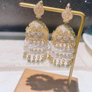 Dangle Earrings Trendy Drop for Women Wedding Party Dubai Bridal Jewelry Boucle d'Oreille Femme Gift E9766