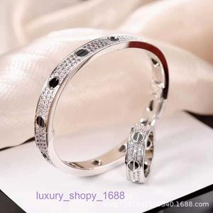 Top Quality Luxurys Designers bracelet Car tiress Women Charm Home Sky Star Black Nail Bracelet Card with Three Rows Diamond Full With Original Box