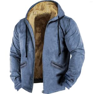 Herren Jacken Mäntel verdicken warme lange Ärmel Reißverschluss Hoodies Casual Sport Fleece schwarz Mantel mit Kapuze Männer Frauen Jacke