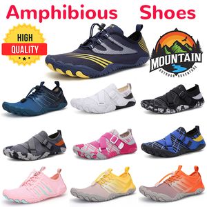 Anti-slip aqua skor Kvinnor Män snabbt torr surfing utomhus andningsbara nät vattenskor strand sneakers dyker socka icke-halkslipare simning simning vatten strand avslappnad