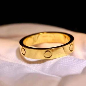 zircon couple ring women 5mm stainless steel polished rose gold fashion jewelry Valentines day Christmas gift for girlfriend Accessorie Tqqi