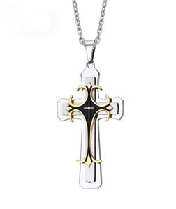 12Pcs Fashion MultiLayerJesus Necklace Pendant For Men Punk Gothic Jewlery Gift14042632999363