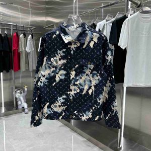 Mänjacka Luxury Brand Baseball Camouflage Coats Fashion Man Logo Mönster Street Wear Lapel Mens Overcoat 05 jan