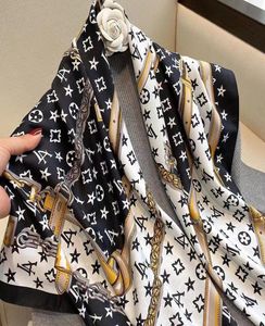 2023 Top Designer Woman Silk Scarf Fashion Letter pannband Märke Small Scarf Variable Headscarf Tillbehör Aktivitet Gift Storlek 90 5634751