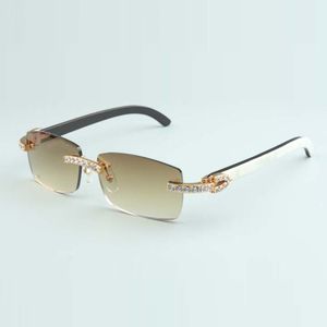Endless Luxury Diamond Sunglasses 3524012 Natural mixing Horn Glasses Lens 3.0 Thickness