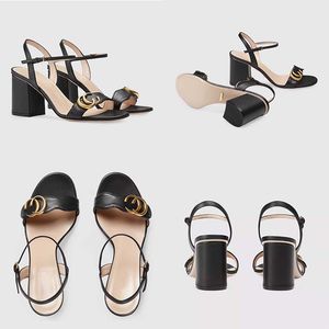 Klassische Damen-Luxus-Designer-Sandalen, High Heels, Hausschuhe, Sandalen, sexy High Heels, 7 cm, Damen-Metallschnalle