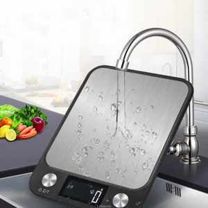 Küchenwaage, 15 kg, 1 g, wiegt Lebensmittel, Kaffee, Waage, intelligente elektronische Digitalwaage, Edelstahl-Design zum Kochen und Backen, 240105