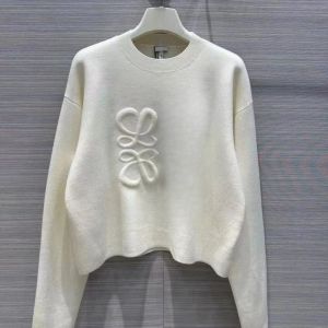 Designer Sweater Women White Thin Knit Sweaters24ss New Womens Sweater Autumn Trendy Long-sleeved Top High-end Slim Pullover Coat