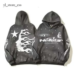 Mężczyźni Hellstars Hoodie and Women Designer Long Rleeve Hellstars Hoodover Street Hip Hop Retro Alphabet Print High Grey White Hell Star 1908