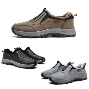 Heißer Verkauf Männer Low Slip-On Laufschuhe Flache Khaki Schwarz Grau Herren Trainer Sport Turnschuhe