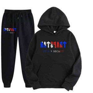 Camisetas masculinas Tracksuit Trapstar Marca Impressa Sportswear Camisetas 16 Cores Quentes Duas Peças Conjunto Solto Moletom Com Capuz Calças Jogging Barato Loe60X5 60X5 60X5