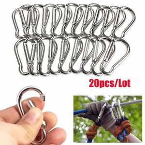 2030PCS Spring Snap Hook ze stali nierdzewnej Stalowe klipy stalowe Klasyna Trudne Szybkie link do kempingu Travel VC 240104