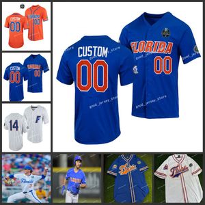 Custom Florida Gators NCAA College Baseball Jersey Pete Alonso Harrison Bader Jacob Young Butler Nathan Hickey Josh Rivera Christia Jerseys Ed