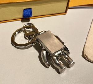 Robot Keychains rostfritt stål astronaut nyckelhållare brun halsband bil nyckelkedja ringhållare spänne nyckelchain designer älskare bil 9782097