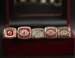 Tre anelli di pietra di alta qualità 5 pezzi 1972 1982 1983 1987 1991 Washington Football Championship Ring Set Fans US Size 11 Drop Delivery Jewel Dhvu1