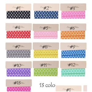 Hair Accessories Yards/Lot 5/8 White Polka Dot Printed Foe Elastic For Hair Ties And Headbands Fold Over Drop Delivery Baby, Kids Mate Dhzaw