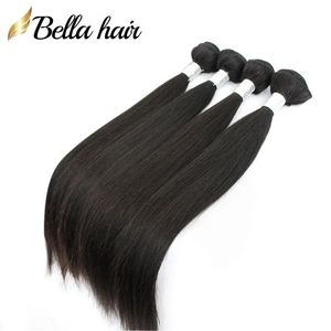 Tressen Brasilianisches Reines Haar Bundles Extensions 1026 Zoll Echthaar Schuss Körperwelle Natürliche Farbe Ganzer Kopf 4PCS DHL Bulk Großhandel Bella