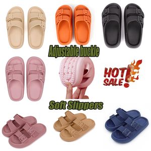 Adjustable buckle Thick Platform Slippers Women Fashion Buckle Soft Sole Slides Sandals Woman Summer Beach Flip Flops hot sale