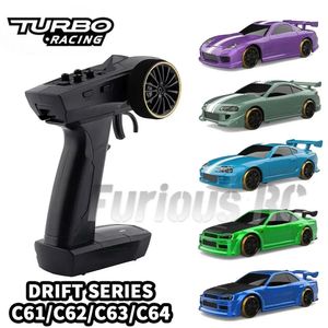 TURBO RACING 1 76 Flat Running Drift Car C75 C61 C62 C63 C64 C74 Full Scale Mini Remote Control Car Rc Simulation Desktop RTR 240105