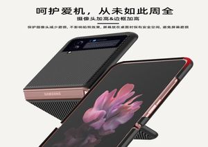Mobiltelefonpåsar lyxfodral för Galaxy Z Flip3 stötsäker Slim Design Cover Flip 3 Antifall Mobile Cases9100605