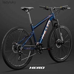 Bikes 24/26/27.5 inch Mountain Bike Shock Absorption Cross Country Bicycle 24/27 Speed Hydraulic Disc Brake For Man WomanL240105