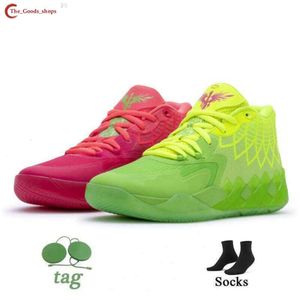 MB.01 Rick and Morty Basketball Shoes For Sale Lamelos Ball 남자 여자 무지개 빛나는 꿈 버즈 시티 록 릿지 레드 은하