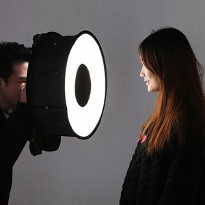 45cm Ring Softbox Speedlight Round Style Flashlight Shoot Softbox Foldable Soft Flash Light Diffuser 240104