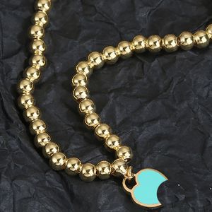 Luxurys designer hjärtarmband för kvinnor charm armband trendig elegant enkel 4mm guldpärlor fest smycken grossist födelsedag valentiner dag gåva med låda