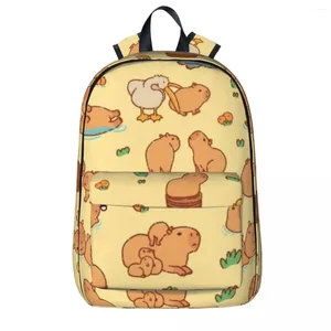Backpack Capybara Backpacks Large Capacity Student Book Bag Shoulder Laptop Rucksack Casual Travel Children School