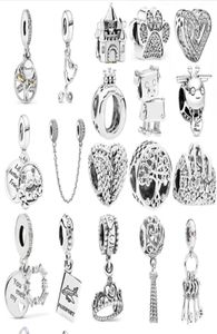 New Windmill Bear Fox Crown Moom Love Pendant Beads Fit Original Charms Silver Color Bracelet Women Jewelry7528870