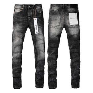 High quality Mens Purple Brand Jeans American High Street Blue Patch