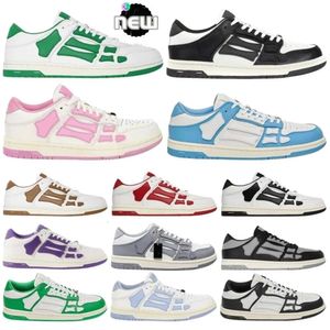 2024 Designer Laufschuhe Laufschuhe Damen Designer Low Bone Leder Sneakers Luxus Blau Rot Weiß Schwarz Grün Grau Braun Sneakers