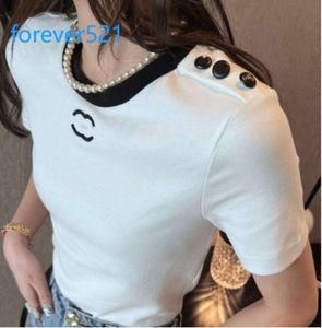 Womens T Shirt Designer For Women Shirts With Letter And Dot Fashion tshirt With Embroidered letters Summer Short Sleeved Tops Tee Woman 35675