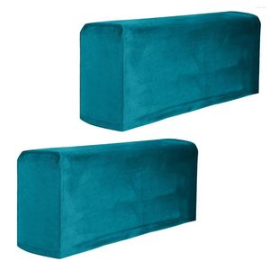 Stol täcker Blue Stretch Fabric Armest Anti Furniture Protector Fåtölj Slipcovers för återfå soffa