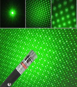 2 w 1 w 1 gwiazdy Wzór 532NM 5MW zielony wskaźnik laserowy Pen with Stars Głowa Lazer Kaleidoskop Light Dift Wysoka jakość FAS7311419